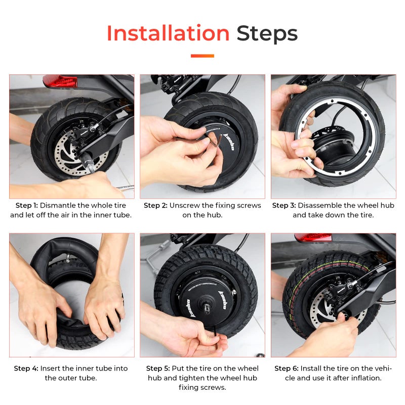 LUCK4U (2-Pack) 10x3 Replacement Inner Tubes with 90 Degree for 255x80 90/65-6.5 80/65-6.5 Tires Scooter - Image 5